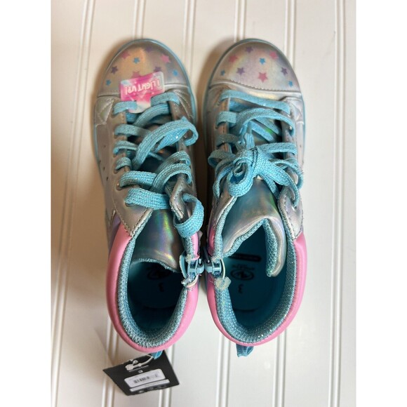 Kids Girls Unicorn High Top Light up Sneakers Shoes Size 3 - Picture 4 of 6